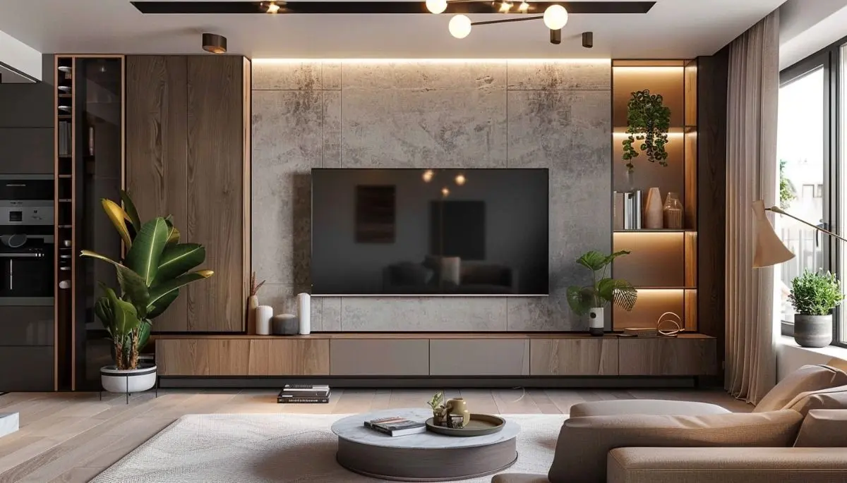 Backdrop TV Modern di Jakarta - Jepara Habit Interior